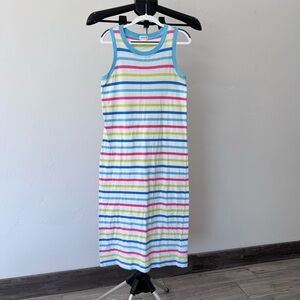 Crewcuts Striped Tank Top Maxi Dress, Multicolor, Girl Size 10